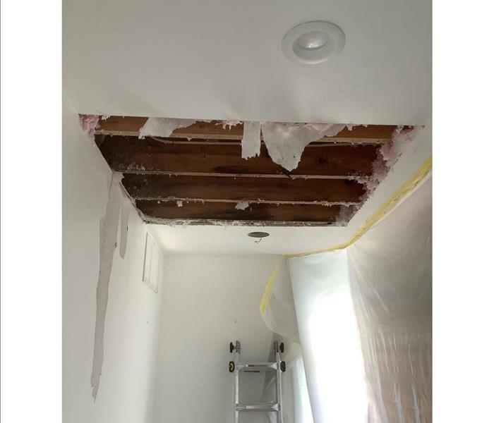 Removal of dry wall in the ceiling 